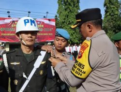 Dalam Rangka Amankan Natural, Polres Way Kanan Gelar Apel Pasukan Operasi Lilin Krakatau 2024
