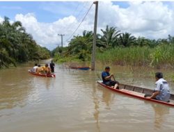 BPBD Way Kanan Lakukan Monitoring Banjir Di Kampung Sri Menanti