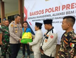 Kapolres Way Kanan Berbagi Sembako Kepada OKP Dalam Rangka Menyonsong Bulan Suci Ramadhan
