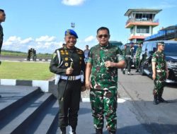 Dandenpom II/3 Lampung Sambut Kedatangan Kasad Di Bandara Gatot Subroto Way Tuba Lampung