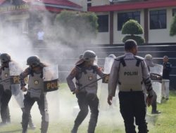 Polres Way Kanan Gelar Latihan Jelang May Day Pengamanan Pengendalian Masa