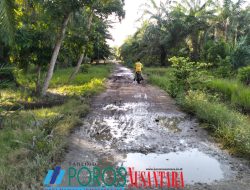 Miris Akses Jalan Siswa Di Sungai Segajah Makmur Rusak! Minta Perhatian Pemerintah Desa dan Pemerintah Daerah