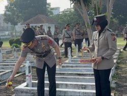 Upacara Ziarah dan Tabur Bunga HUT Bhayangkara ke-79, Polres Garut Kenang Jasa Para Pahlawan