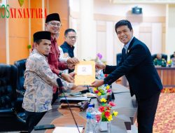 Pandangan Umum Fraksi-fraksi disidang paripurna DPRD atas Nota Penjelasan Pertanggungjawaban APBD Tahun Anggaran 2024.dihadiri oleh Wakil Bupati solok.