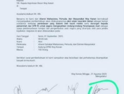Tanpa Konfirmasi  Dengan SAPMA PP Dan Ketua HMI Way Kanan Nama Mereka Di Catut Pada Surat Edaran