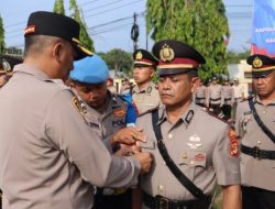 Polres Way Kanan Menggelar Sertijab Pejabat Utama Dan Beberapa Jajaran Perwira