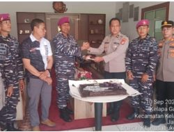 PJU Polres Metro Jakarta Utara Kunjungi Yon Marharlan III, Sampaikan Ucapan HUT ke-80 TNI AL