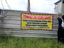 Warga Segel PT. Bintang Beton Selatan, Tuntut Pembayaran Piutang Rp800 Juta dan Bongkar Gadai Alat Berat Bodong
