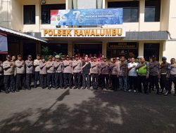 Polsek Rawa Lumbu Gelar Apel Pagi dan Pelepasan Purna Tugas Dua Anggota