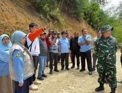 Wabup Solok Tinjau Jalan Terban di Sariak Alahan Tigo, Jembatan Bailey Jadi Solusi Sementara
