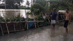 Warga Kampung Beluk Gotong Royong Perbaiki Tanggul Yang Jebol