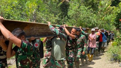 Jembatan Darurat Pulihkan Akses Warga Antar Dusun di Aceh Tengah