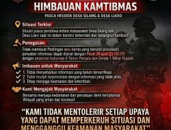 Polres Halsel Tidak Tolerir Siapa Saja Memperkeruh Situasi Dan Mengganggu Keamanan Warga