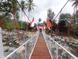 Jembatan Gantung Merah Putih Kampung Guo Diresmikan, Akses Pelajar dan Warga Kian Mudah