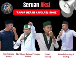 Usung Isu Raport Merah Kapolres,  Mahasiswa Demontrasi Di Mapolres Rohil