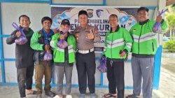 Eratkan Kemitraan Jalan Raya, Satlantas Polres Touna Bagikan Daging Kurban kepada Ratusan Driver Ojol