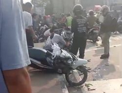 Diduga Rem Blong, Truk Kontainer Tabrak Antrean Motor di Bekasi, Satu Tewas Enam Luka-Luka