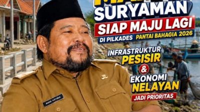 Maman Suryaman Nyatakan Siap Maju Kembali di Pilkades Pantai Bahagia 2026