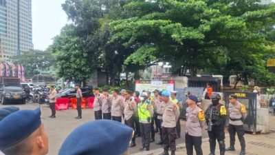 706 Personel Gabungan Amankan Sejumlah Aksi Demonstrasi di Jakarta Pusat Hari Ini
