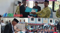 Lili Sumambi HM Resmi mendaftarkan diri sebagai Calon Kades samudrajaya, Hingga di Kawal ribuan masa pendukungnya