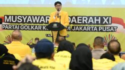 MUSDA XI PARTAI GOLKAR JAKARTA PUSAT BERLANGSUNG SUKSES, PUTRA BASKARA BARAMULI SAROYO TERPILIH KEMBALI SECARA AKLAMASI SEBAGAI KETUA PERIODE 25/30