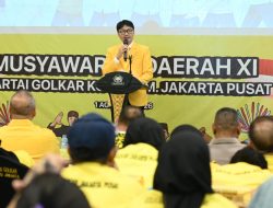 MUSDA XI PARTAI GOLKAR JAKARTA PUSAT BERLANGSUNG SUKSES, PUTRA BASKARA BARAMULI SAROYO TERPILIH KEMBALI SECARA AKLAMASI SEBAGAI KETUA PERIODE 25/30