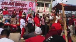 Dalam Rangka menyambut HUT RI ke-81 MAHABIB dan Pendukungnya Penggelar Jalan Sehat Dengan jarak tempu 2,5Km dan Pembagian Dorprize