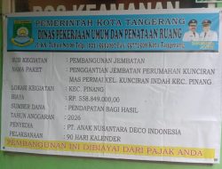 Diduga Tak Sesuai Spek, Proyek Jembatan Kunciran Mas Permai Tuai Sorotan, Pelaksana Bungkam Saat Dikonfirmasi