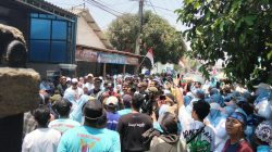Warga Srimukti Tumpah Ruah Kawal Kampanye Akbar Ade Noval P.J.N Nomer Urut 02