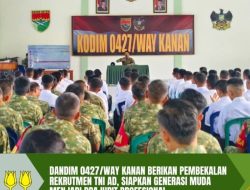 Dandim 0427/Way Kanan Berikan Pembekalan Rekrutmen TNI AD, Siapkan Generasi Muda Menjadi Prajurit Profesional