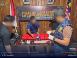 Tim Gabungan Bea Cukai Entikong, TNI, dan BIN Ringkus Kurir Sabu di Perbatasan