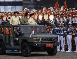 Presiden Prabowo Pimpin Upacara Peringatan HUT ke-81 TNI di Cilangkap