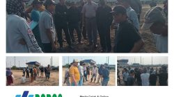Masyarakat Nelayan Tambak Desa Pantai Makmur Menggelar Aksi Demo atas Lahan Garapannya yang di Urug Sepihak oleh Marunda Center