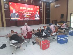 Peringati HUT ke-75 Humas Polri, Polres Blitar Kota Gelar Donor Darah