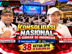KONSOLIDASI NASIONAL K-GIBRAN SE-INDONESIA: 38 KETUA DPW RESMI DIKUKUHKAN, JOKO WIDODO HADIR SEBAGAI DEWAN KEHORMATAN